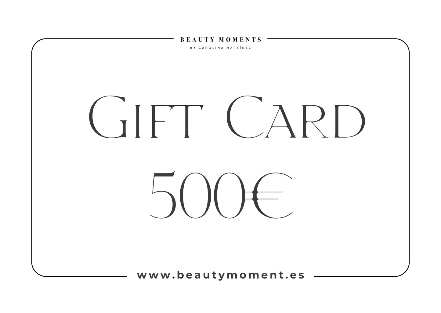 TARJETA REGALO - Beauty Moments