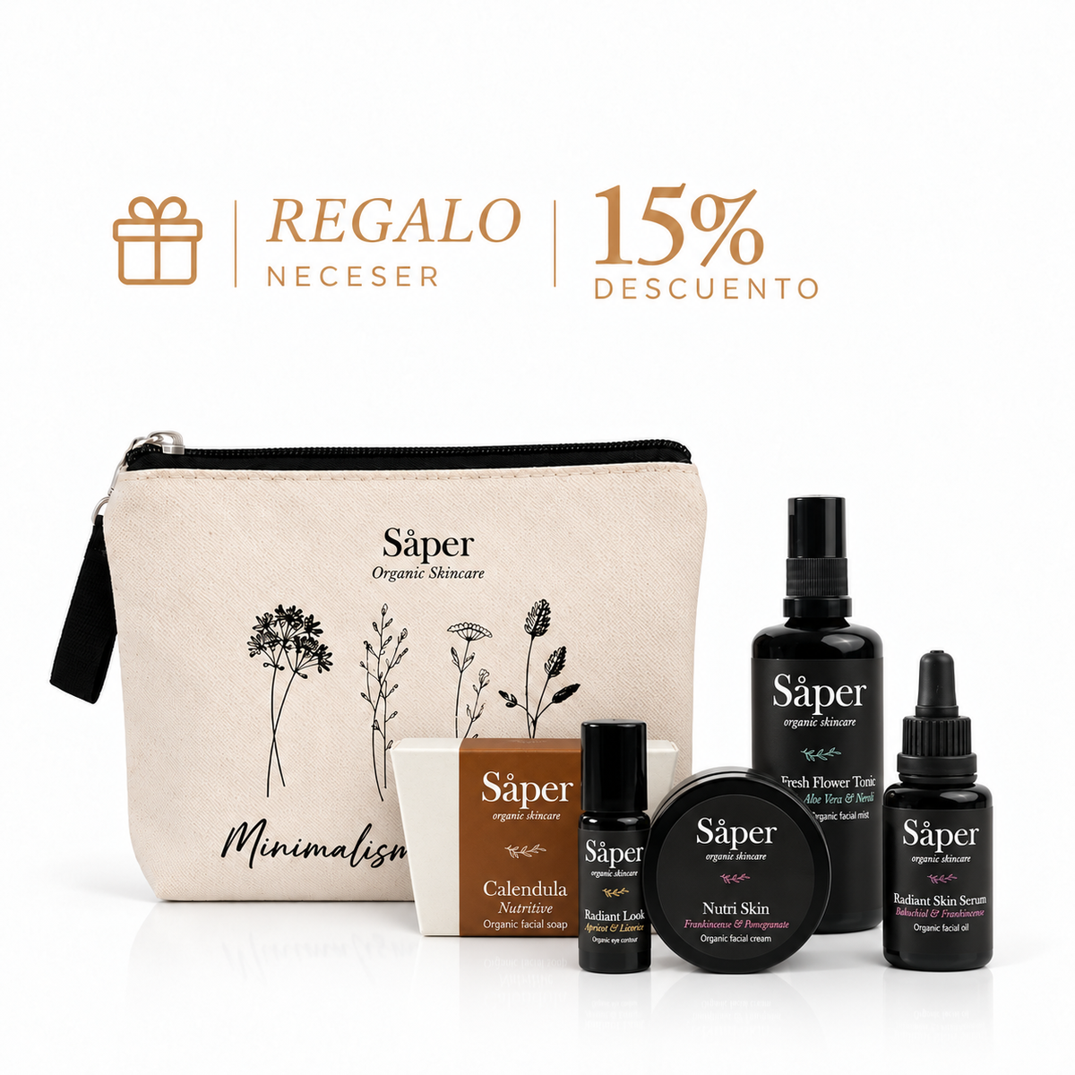 Radiant Skin Pack (Saper) – Rutina Facial Hidratante y Antiedad