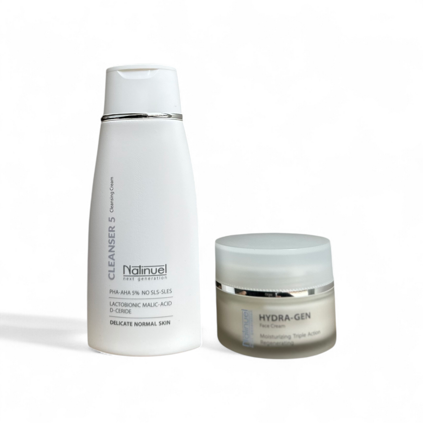 Pack Cleanser 5% PHA-AHA + Hydra Gen Face Cream (Natinuel) – Rutina Hidratante y Renovadora Facial