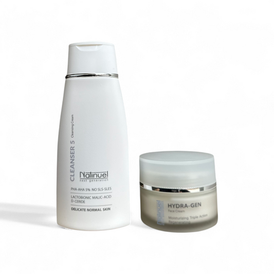 Pack Cleanser 5% PHA-AHA + Hydra Gen Face Cream (Natinuel) – Rutina Hidratante y Renovadora Facial