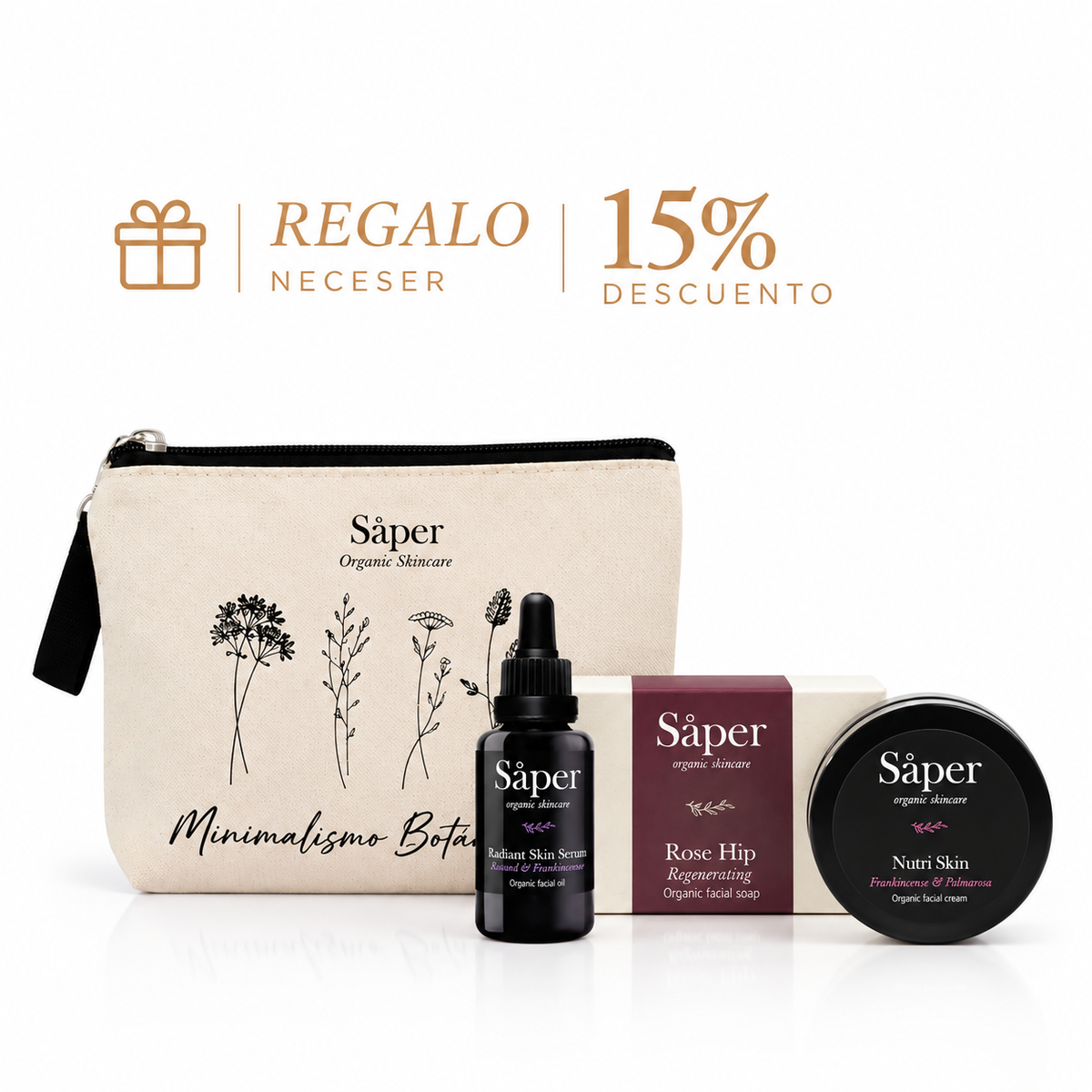 Radiant Rose Essentials (Saper) – Rutina Facial Iluminadora y Calmante