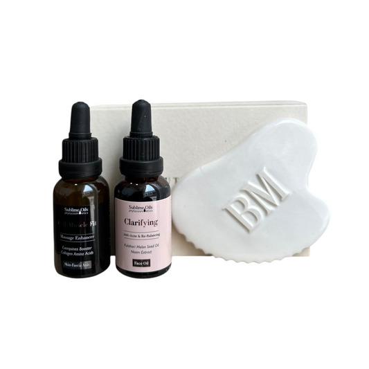 Pack Cell-Muscle Fit + Clarifying Face Oil + Gua Sha (Sublime Oils) – Rutina Purificante y Lifting Facial