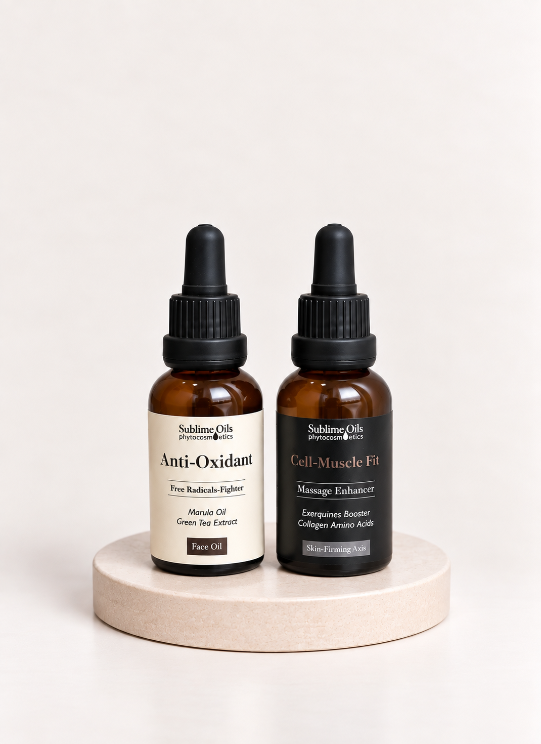 Pack Cell-Muscle Fit + Antioxidant Face Oil (Sublime Oils) – Rutina Antioxidante y Revitalizante