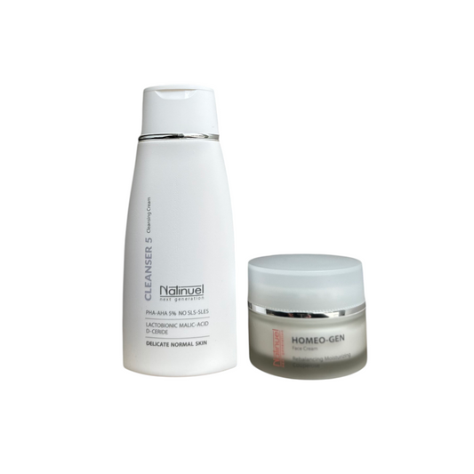 Pack Cleanser 5% + Homeo Gen Face Cream (Natinuel) – Rutina Suavizante y Equilibrante