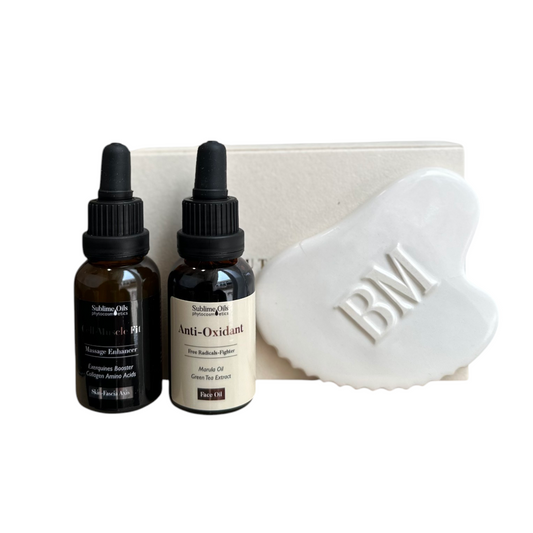 Pack Cell-Muscle Fit + Antioxidant Face Oil + Gua Sha (Sublime Oils) – Rutina Antioxidante y Lifting Facial