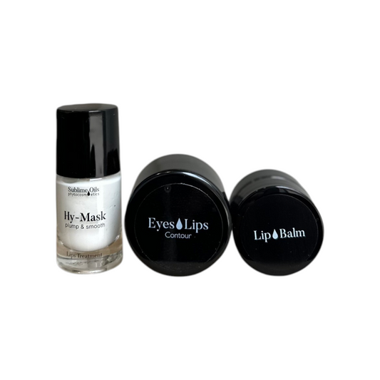 Pack Hy-Mask + Eyes Lip + Lip Balm (Sublime Oils) – Rutina Hidratación Intensiva y Contorno